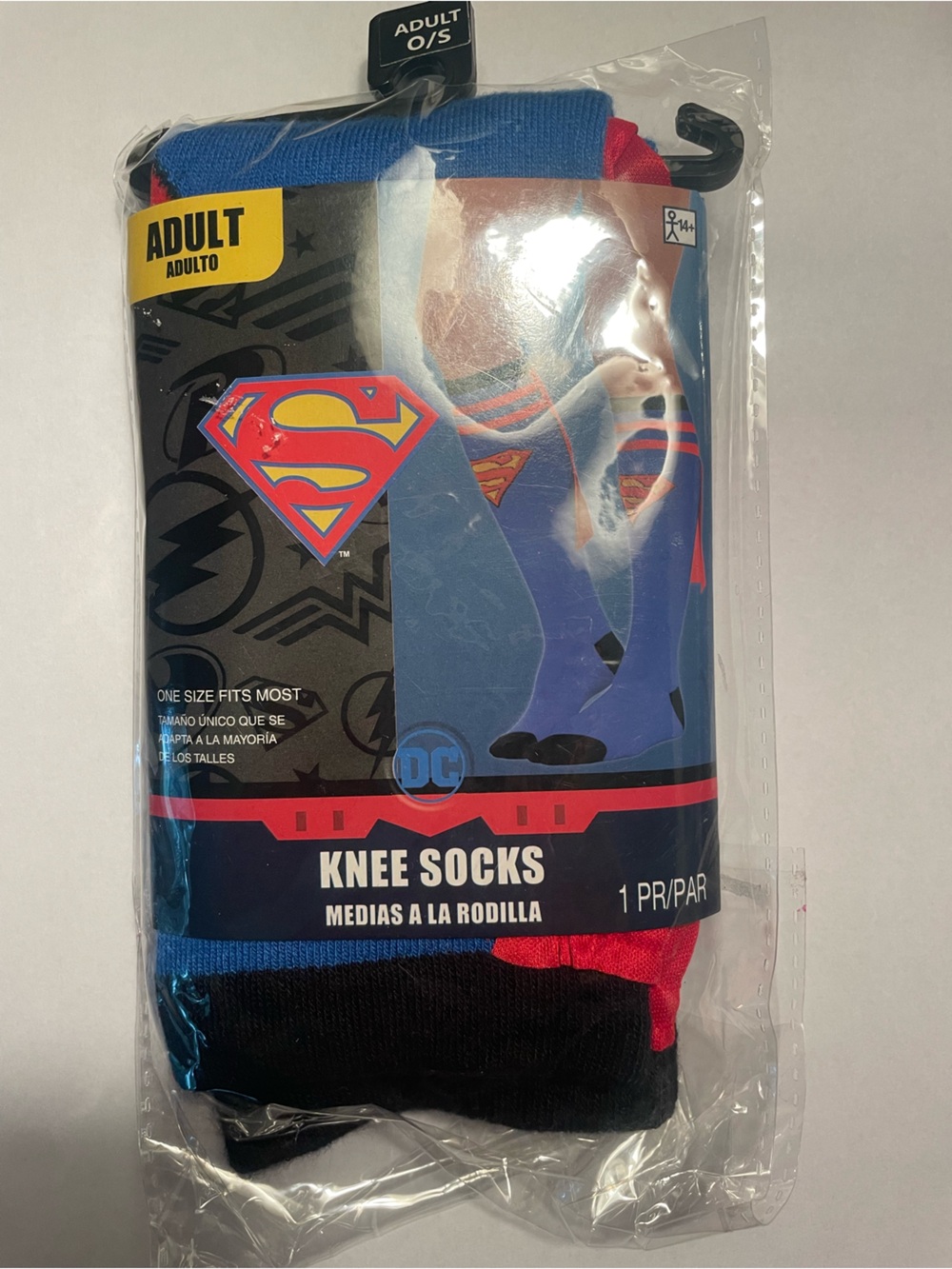 Amscan DC Comics Superman Knee Socks - Blue, Red, Black